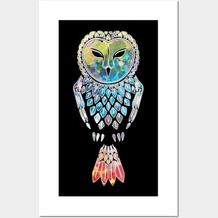 Great owl owl bird t-shirt Posters and Art